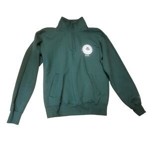 Champion Eco Fleece Stevenson University Dad Quarter Zip M Forest Green